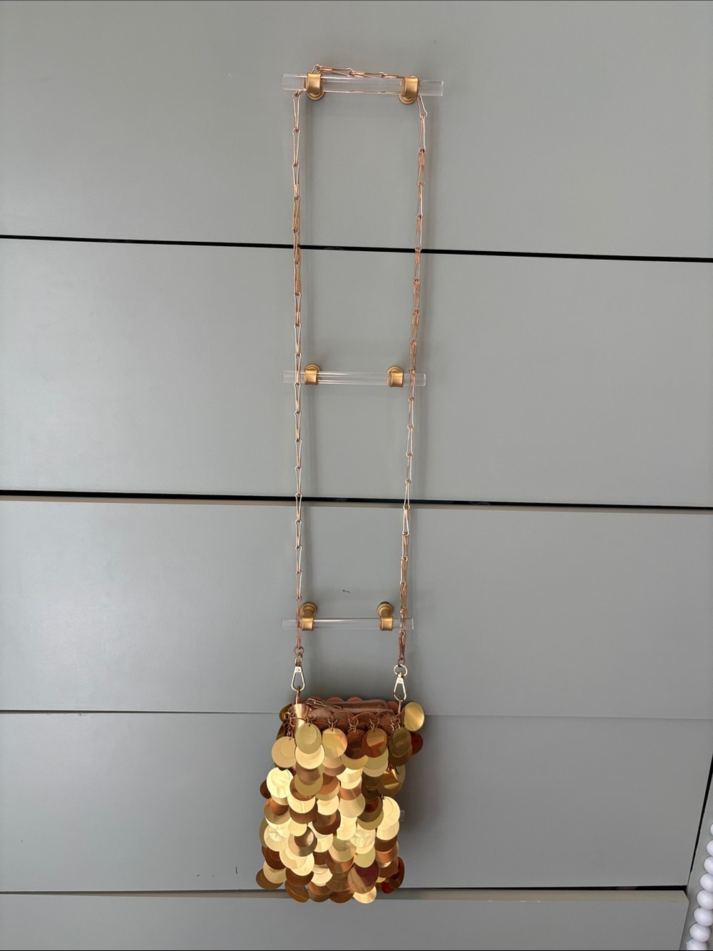 Gold Sequin Crossbody Bag - Women Bags
